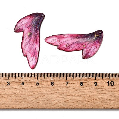 2Pcs Transparent Epoxy Resin Pendants RESI-A044-05B-1