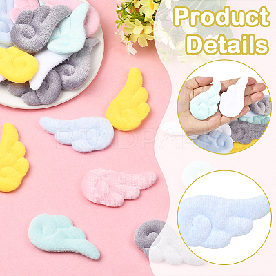 48Pcs 6 Colors Cloth Ornament Accessories DIY-SC0032-26-1