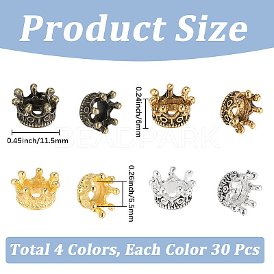 120Pcs 4 Colors Alloy Rhinestone Settings FIND-PA0001-55-1