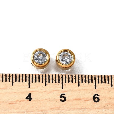 201 Stainless Steel Rhinestone Beads STAS-F318-02G-1