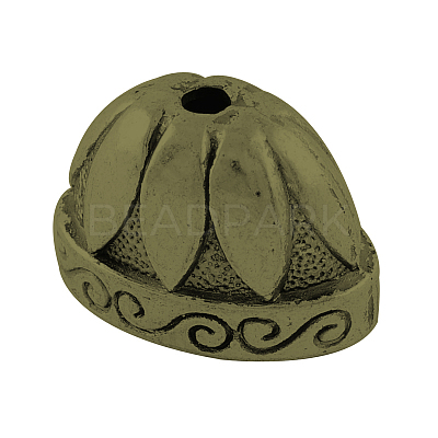 Tibetan Style Alloy Bead Cones TIBE-00748-AB-FF-1