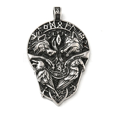316 Surgical Stainless Steel Pendants STAS-Z073-75AS-01-1