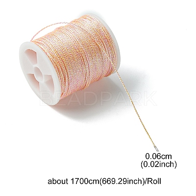 17M Rainbow Color Polyester Sewing Metallic Thread OCOR-E026-08B-1