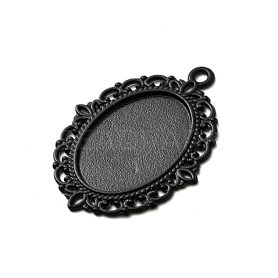 Electrophoresis Alloy Oval Pendant Cabochon Settings PALLOY-Q304-50-NR-1