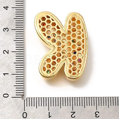 Brass Cubic Zirconia Pendants KK-M295-13G-K-1