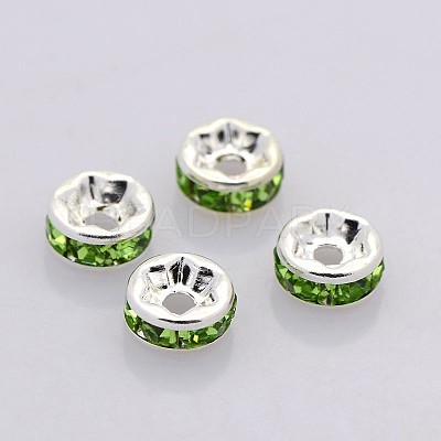 Brass Grade A Rhinestone Spacer Beads RB-A014-Z7mm-07S-1