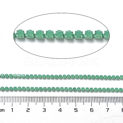 Iron Rhinestone Glass Cup Chain CH-U001-01I-1