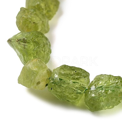 Raw Rough Natural Peridot Beads Strands G-P528-B05-01-1