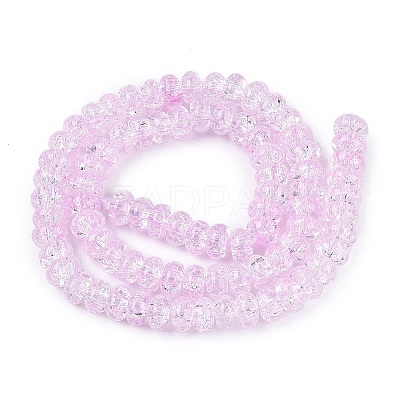 Crackle Transparent Glass Beads Strands GLAA-N069-02A-08-1