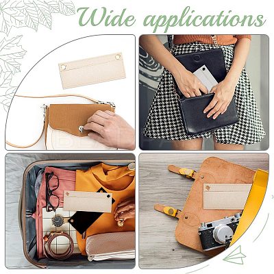 6Pcs 3 Colors Wool Felt Purse Organizer Insert FIND-CN0001-08-1