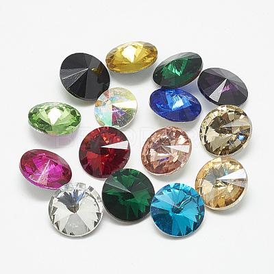 Pointed Back Glass Rhinestone Cabochons RGLA-T086-6mm-1