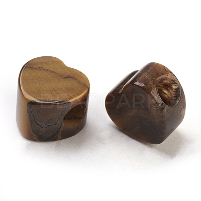 Natural Tiger Eye European Beads G-F580-C05-1