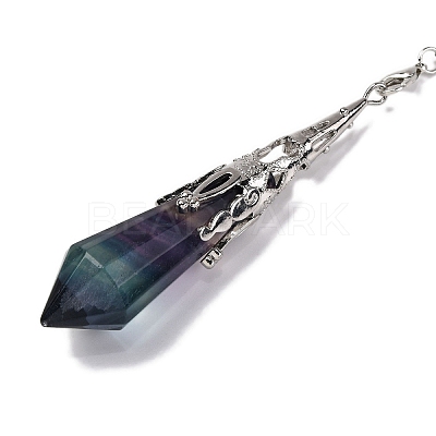 Natural Fluorite Pointed Dowsing Pendulum Big Pendants G-H285-06P-A30-1