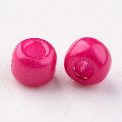 12/0 1.5~2mm Baking Paint Glass Seed Beads Loose Spacer Beads X-SEED-S001-K5-1