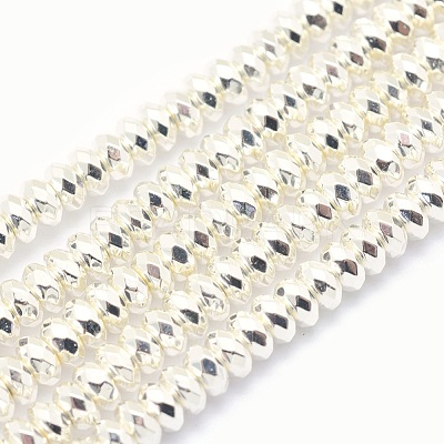 Electroplate Non-magnetic Synthetic Hematite Beads Strands G-L485-06B-S-1