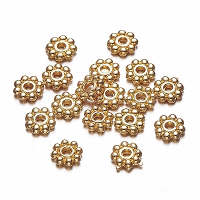 Alloy Daisy Spacer Beads PALLOY-L166-31G-1