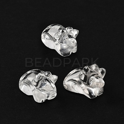 Chinese Zodiac Natural Quartz Crystal Carved Beads G-D300-01G-1