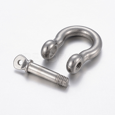 Tarnish Resistant 304 Stainless Steel D-Ring Anchor Shackle Clasps STAS-P198-11A-1