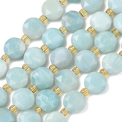 Natural Flower Amazonite Beads Strands G-C116-A183-02-1