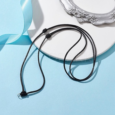 Adjustable Waxed Cord Pendant Necklace Makings NJEW-JN04668-1
