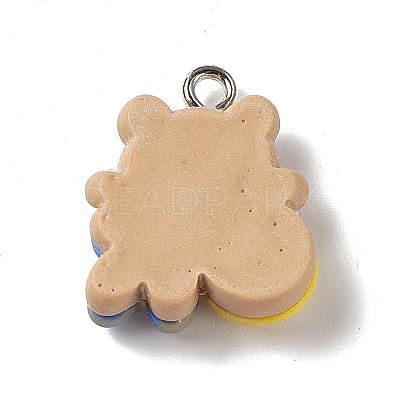 Opaque Resin Pendants RESI-M028-02B-1