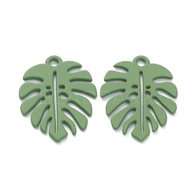 Baking Paint Alloy Pendants X-ENAM-I051-01B-1