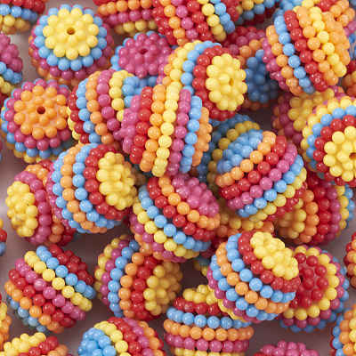 Resin Waxberry Beads RESI-TA0003-14C-1