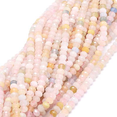 Natural Morganite Beads Strands G-E569-H08-1