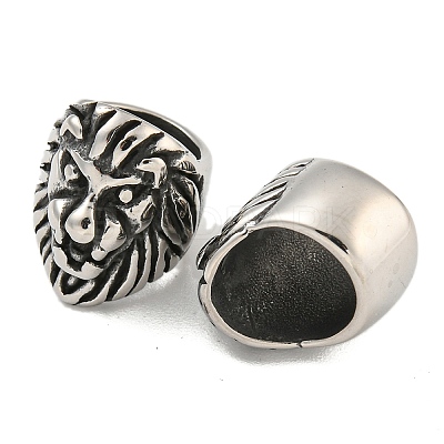 316 Surgical Stainless Steel Large Hole Beads Hand Polished STAS-Q326-05AS-03-1