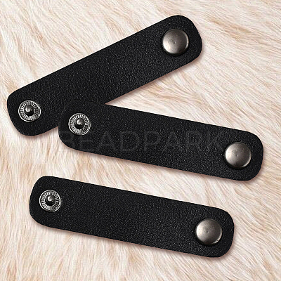 8Pcs Leather with Brass Scarf Buckle AJEW-CL0001-68-1