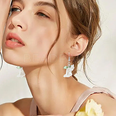 80Pcs 8 Styles Acrylic Flower Pendants PALLOY-SC0001-19-1