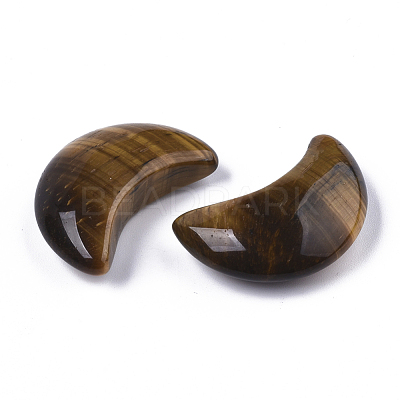 Moon Shape Natural Tiger Eye Healing Crystal Pocket Palm Stones G-T132-001D-1