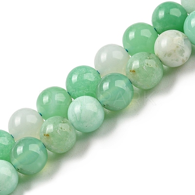 Natural Chrysoprase Beads Strands G-P503-6MM-03-1