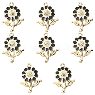 8Pcs Alloy Enamel Pendants ENAM-YW0002-31A-1