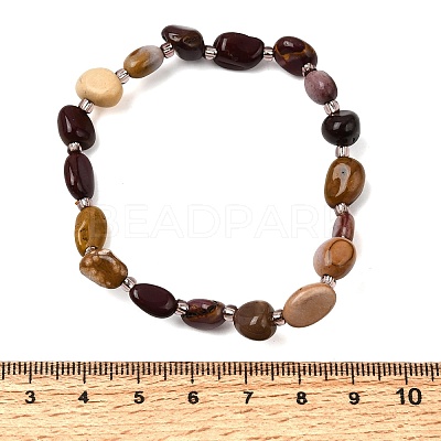 Natural Mookaite Beads Bracelets GG-CBA05D5-02A-01-1