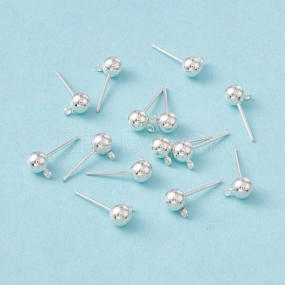 Brass Ball Post Ear Studs EC254-S-1