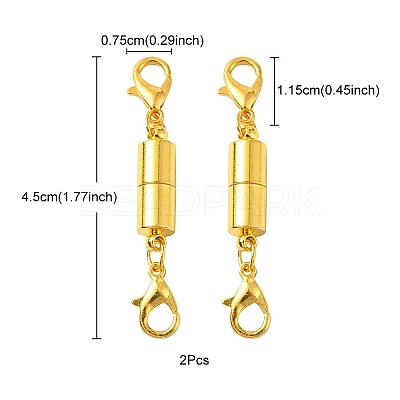 Brass Magnetic Clasps KK-YW0001-58G-1