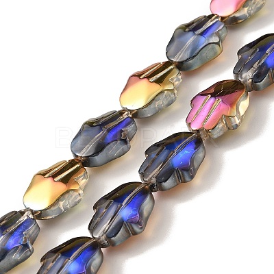 Transparent Electroplate Glass Beads Strands EGLA-F159-HR04-1
