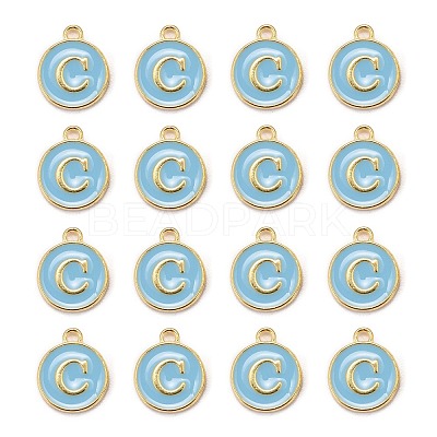 Golden Plated Alloy Enamel Charms ENAM-S118-04C-1