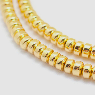Electroplate Non-magnetic Synthetic Hematite Beads Strands X-G-L485-04A-G-1