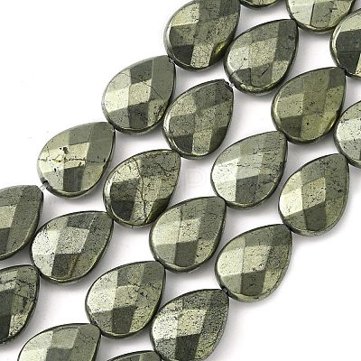 Natural Pyrite Beads Strands G-D067-L04-1