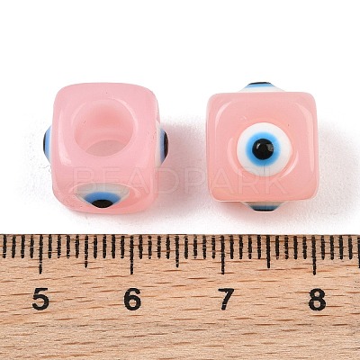 Resin Evil Eye European Beads RESI-A021-20-1