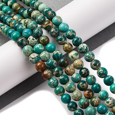 Dyed Natural Regalite/Imperial Jasper/Sea Sediment Jasper Beads Strands G-B124-C02-13-1