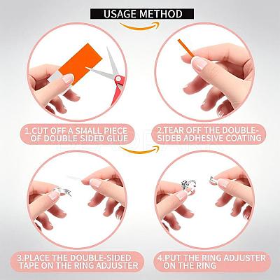 8Pcs 8 Sizes Plastic Invisible Ring Size Adjuster TOOL-YW0001-16-1