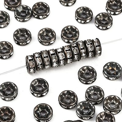 Iron Grade A Crystal Rhinestone Spacer Beads RB-A010-8MM-B-1