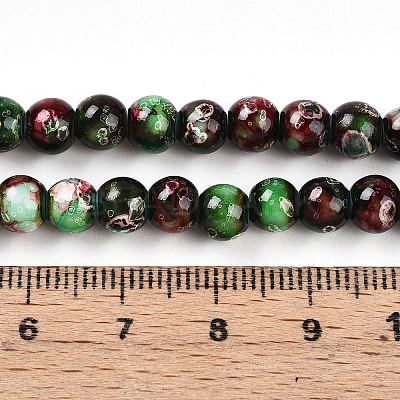 Baking Paint Glass Beads X1-DGLA-N003-6mm-A09-1