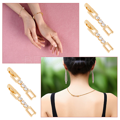 4Pcs Brass Extender Chain FIND-FH0009-25B-1