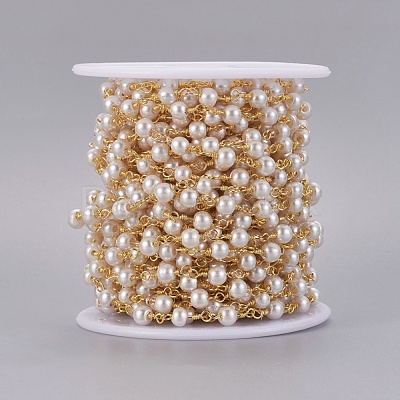 Handmade Acrylic Imitaion Pearl Beaded Chains CHC-K007-H01-1