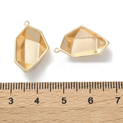 Brass Pendant Rhinestone Settings KK-C079-13G-1