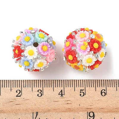 Resin Flower Beads RESI-A045-01-1